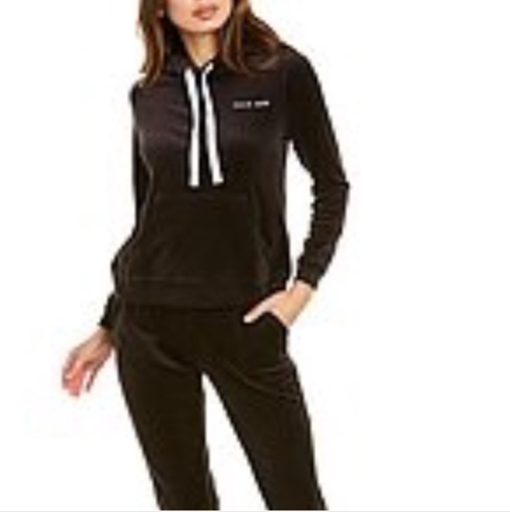 Hale Bob 2 Piece Velour Lounge Set NWT Black Large Pre-owned Condition